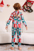 Load image into Gallery viewer, Red and Green Colorblock Christmas Hooded Family Pajama Set