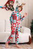 Load image into Gallery viewer, Red and Green Colorblock Christmas Hooded Family Pajama Set