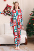 Load image into Gallery viewer, Red and Green Colorblock Christmas Hooded Family Pajama Set