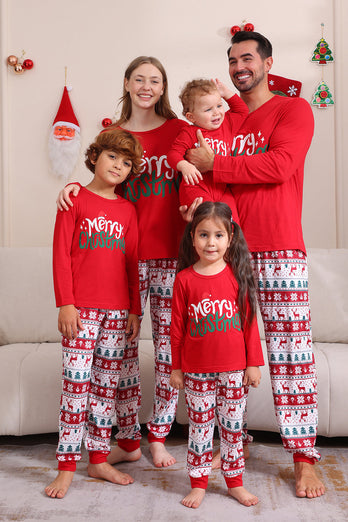 Red Christmas Family Matching Pajama Set