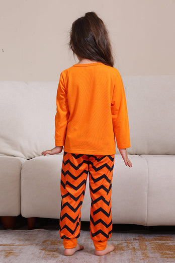 Orange Halloween Family Matching Pajama Set