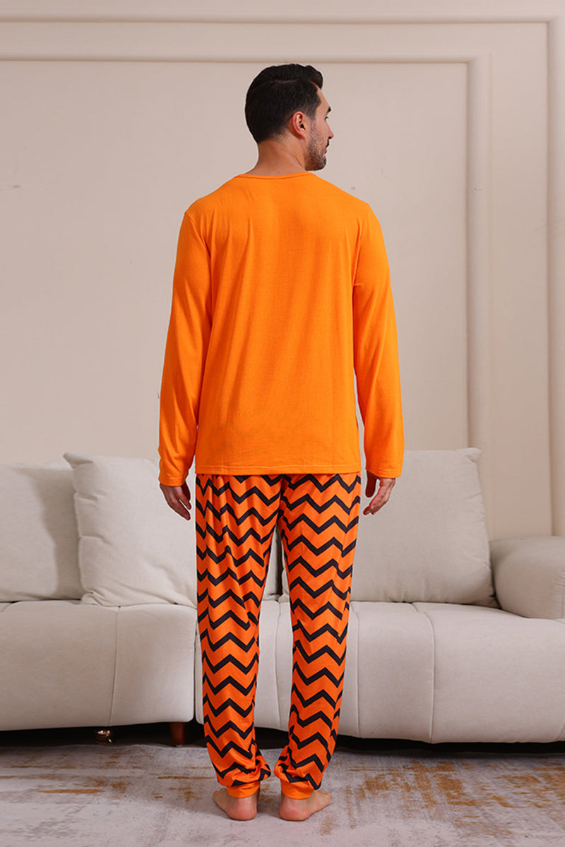 Load image into Gallery viewer, Orange Halloween Family Matching Pajama Set