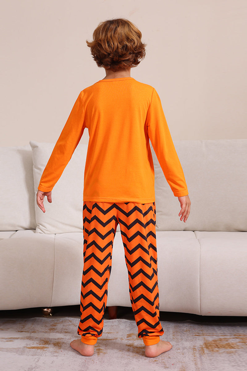 Load image into Gallery viewer, Orange Halloween Family Matching Pajama Set