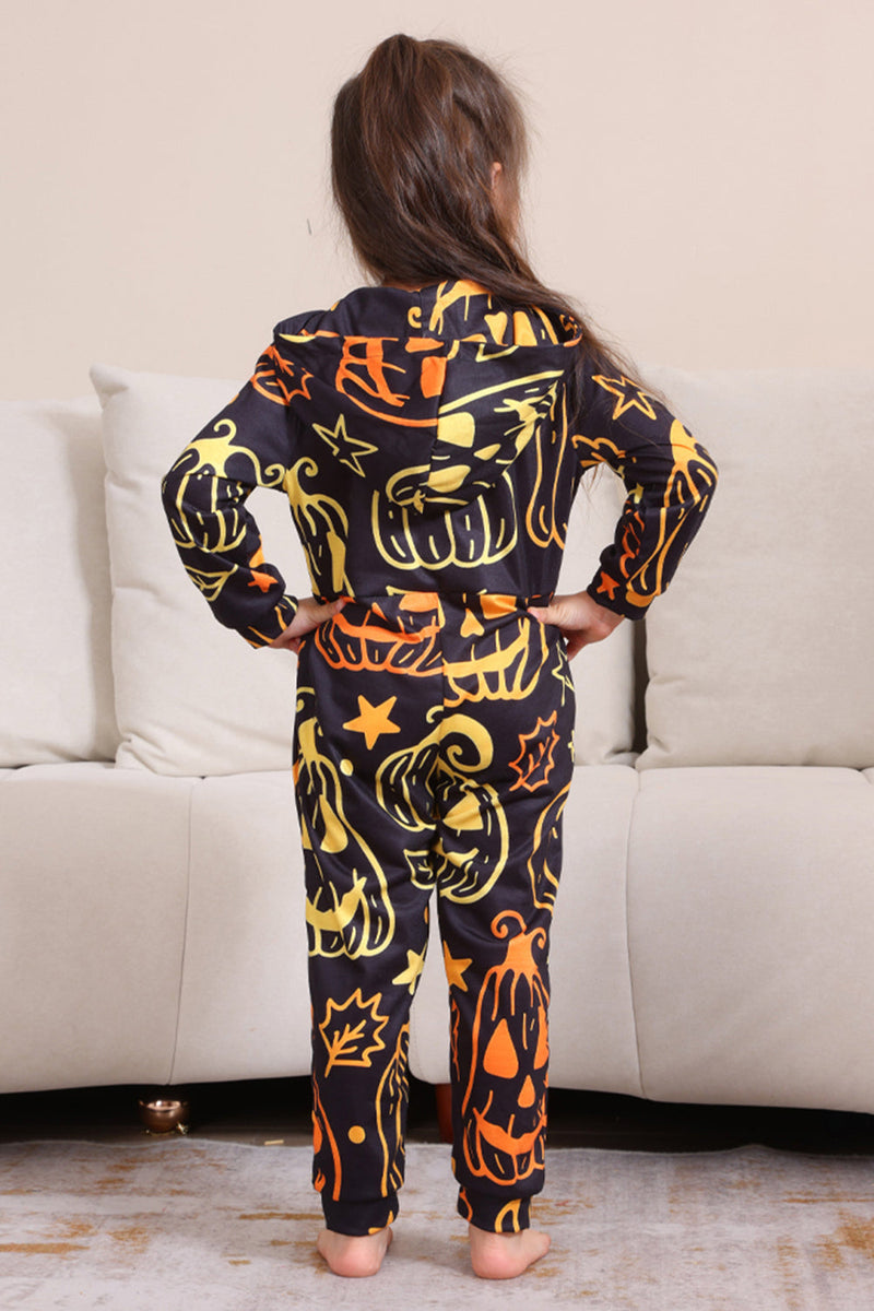 Load image into Gallery viewer, Black Print Halloween Family Matching Pajama Set