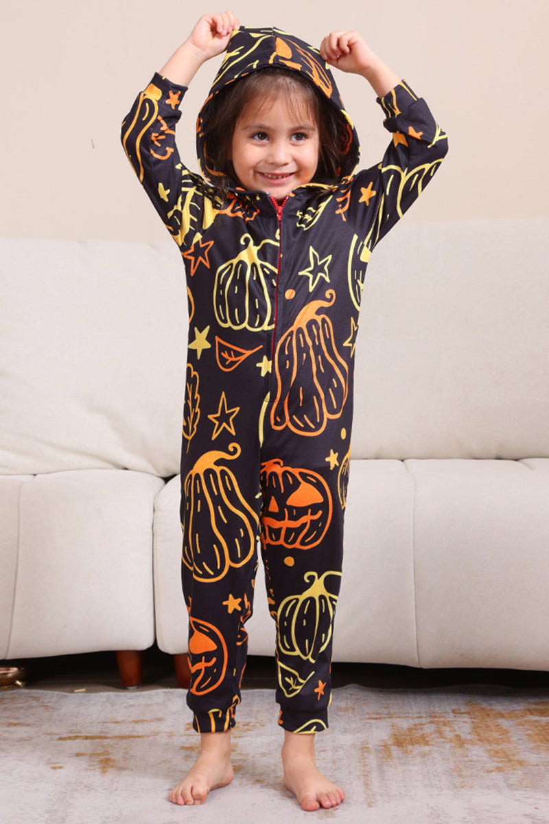 Load image into Gallery viewer, Black Print Halloween Family Matching Pajama Set