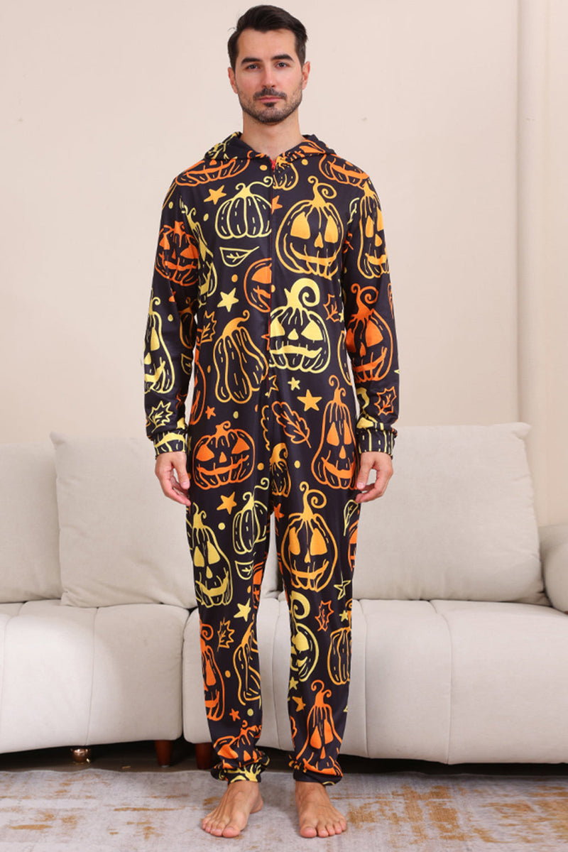 Load image into Gallery viewer, Black Print Halloween Family Matching Pajama Set