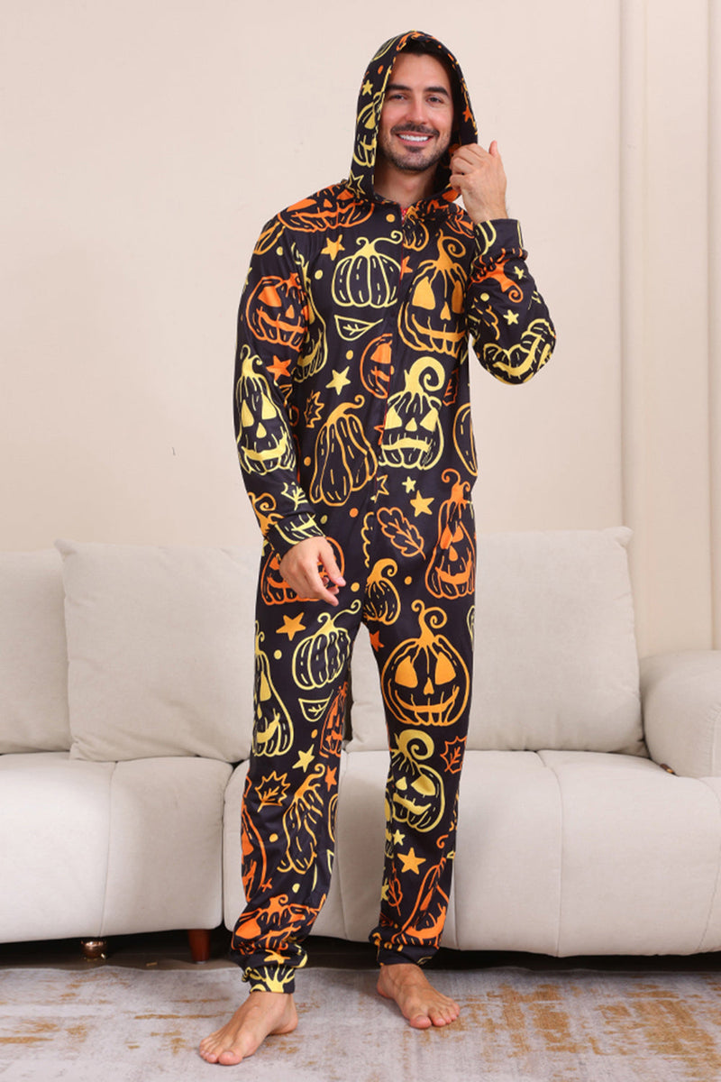 Load image into Gallery viewer, Black Print Halloween Family Matching Pajama Set