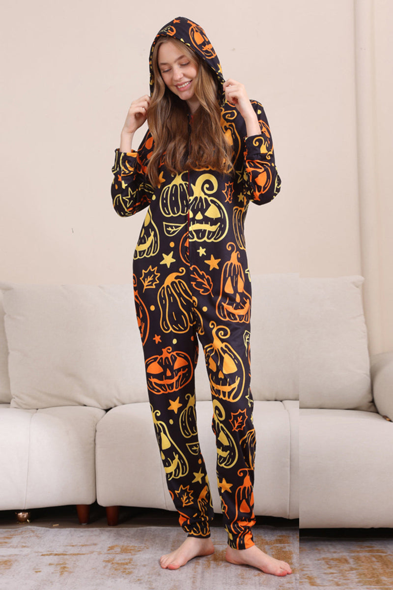 Load image into Gallery viewer, Black Print Halloween Family Matching Pajama Set