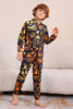 Load image into Gallery viewer, Black Print Halloween Family Matching Pajama Set