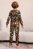 Load image into Gallery viewer, Black Print Halloween Family Matching Pajama Set