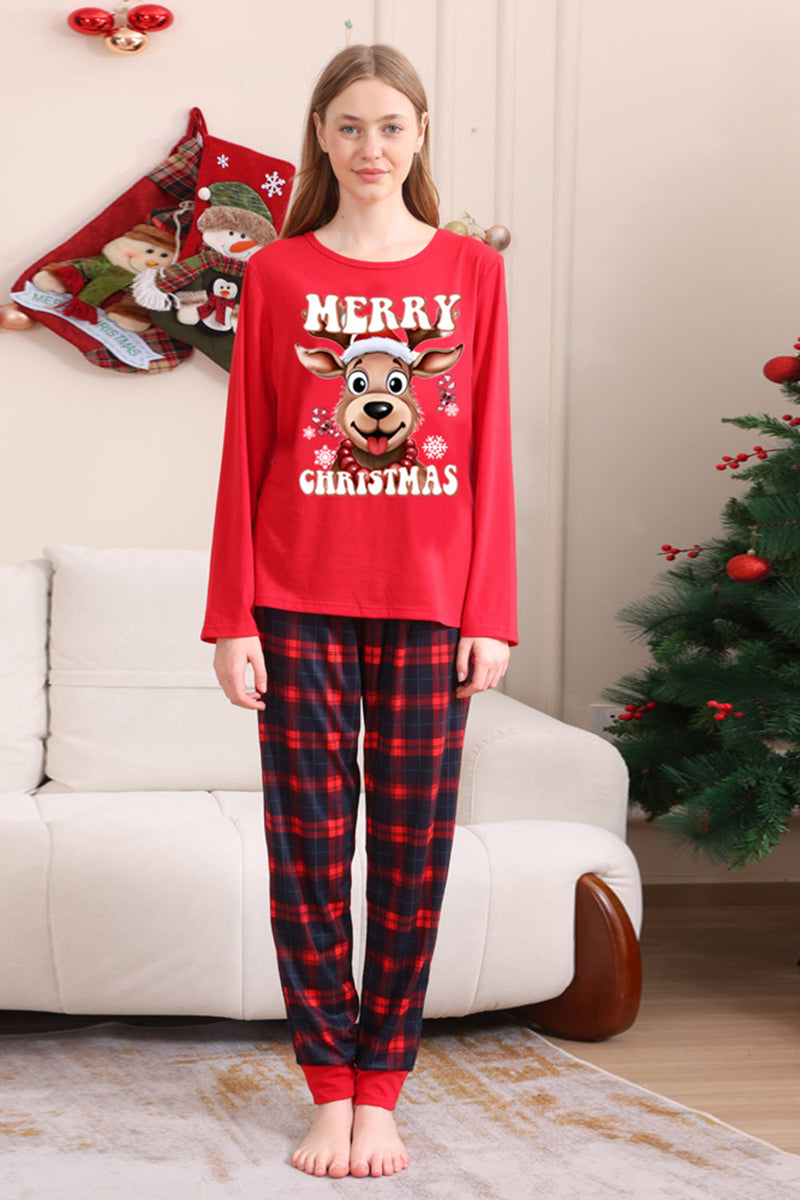 Load image into Gallery viewer, Red Plaid Christmas Family Matching Pajama Set