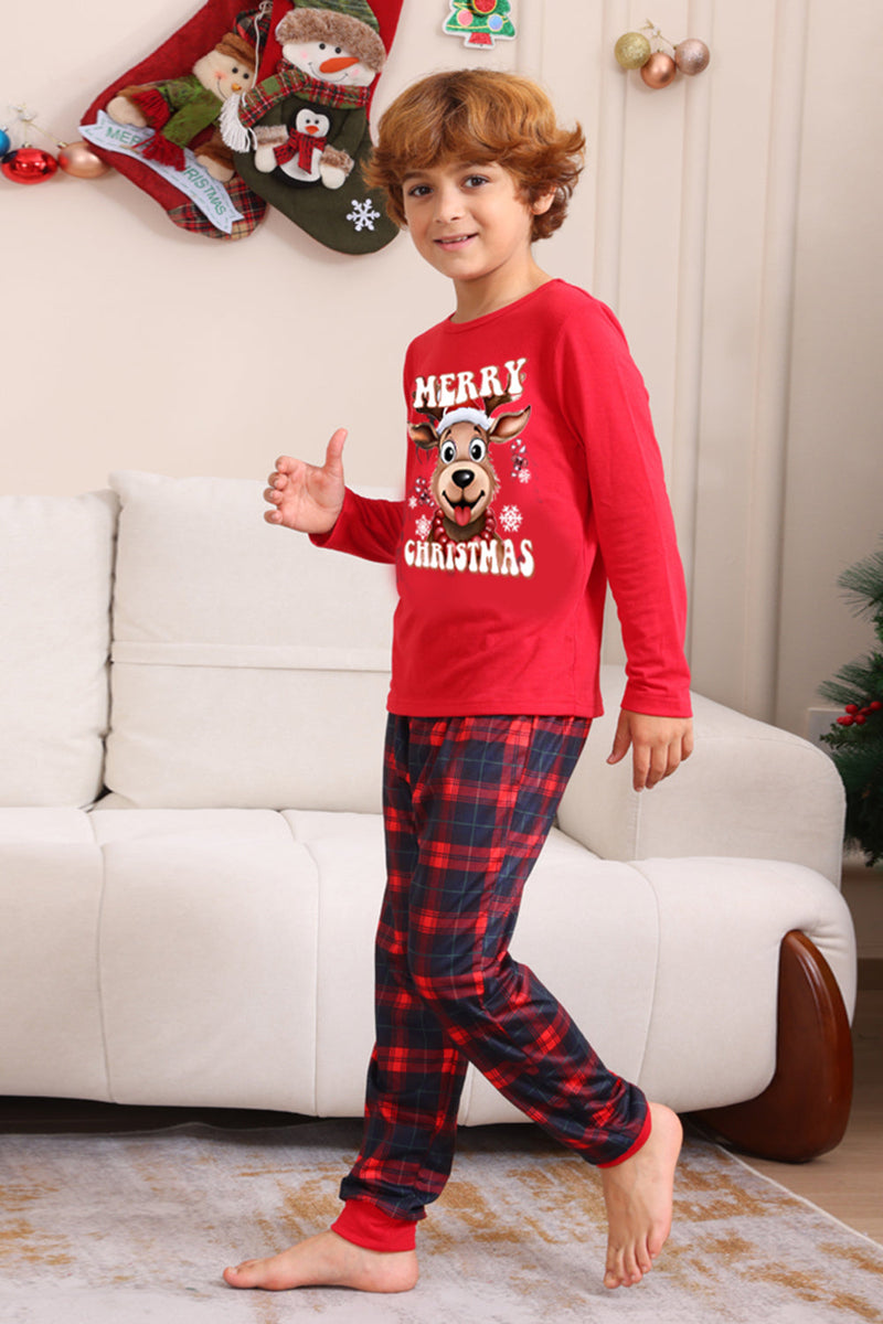 Load image into Gallery viewer, Red Plaid Christmas Family Matching Pajama Set