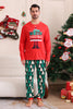 Load image into Gallery viewer, Red Print Christmas Family Matching Pajama Set