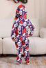 Load image into Gallery viewer, Dark Blue Pajama Set Red Hat Print Family Pajama Set