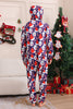 Load image into Gallery viewer, Dark Blue Pajama Set Red Hat Print Family Pajama Set