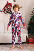 Load image into Gallery viewer, Dark Blue Pajama Set Red Hat Print Family Pajama Set