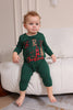 Load image into Gallery viewer, Dark Green Merry Christmas Family Pajama Set