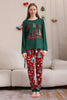 Load image into Gallery viewer, Dark Green Merry Christmas Family Pajama Set