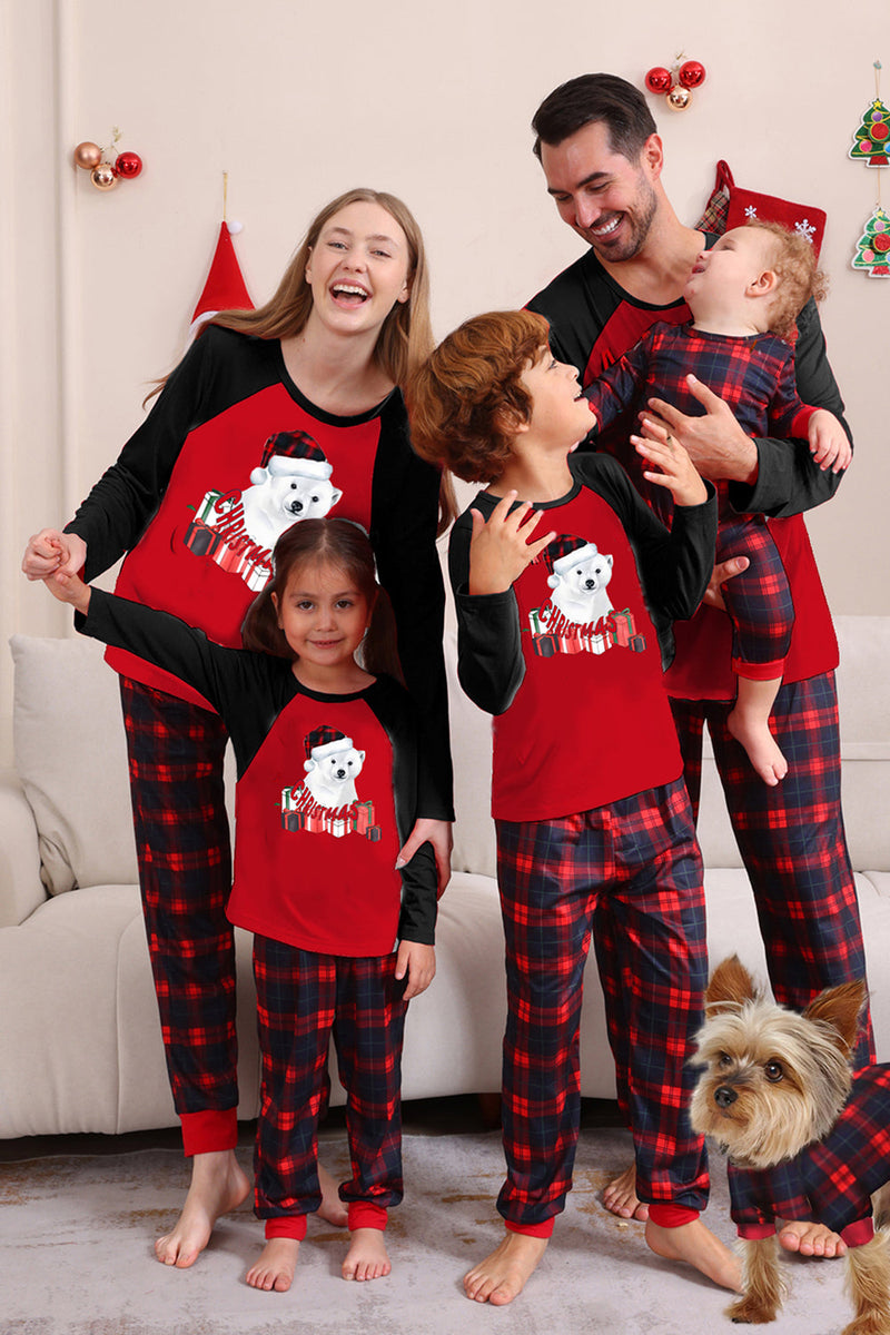 Load image into Gallery viewer, Red Bear Red Dear Merry Christmas Family Pajama Set