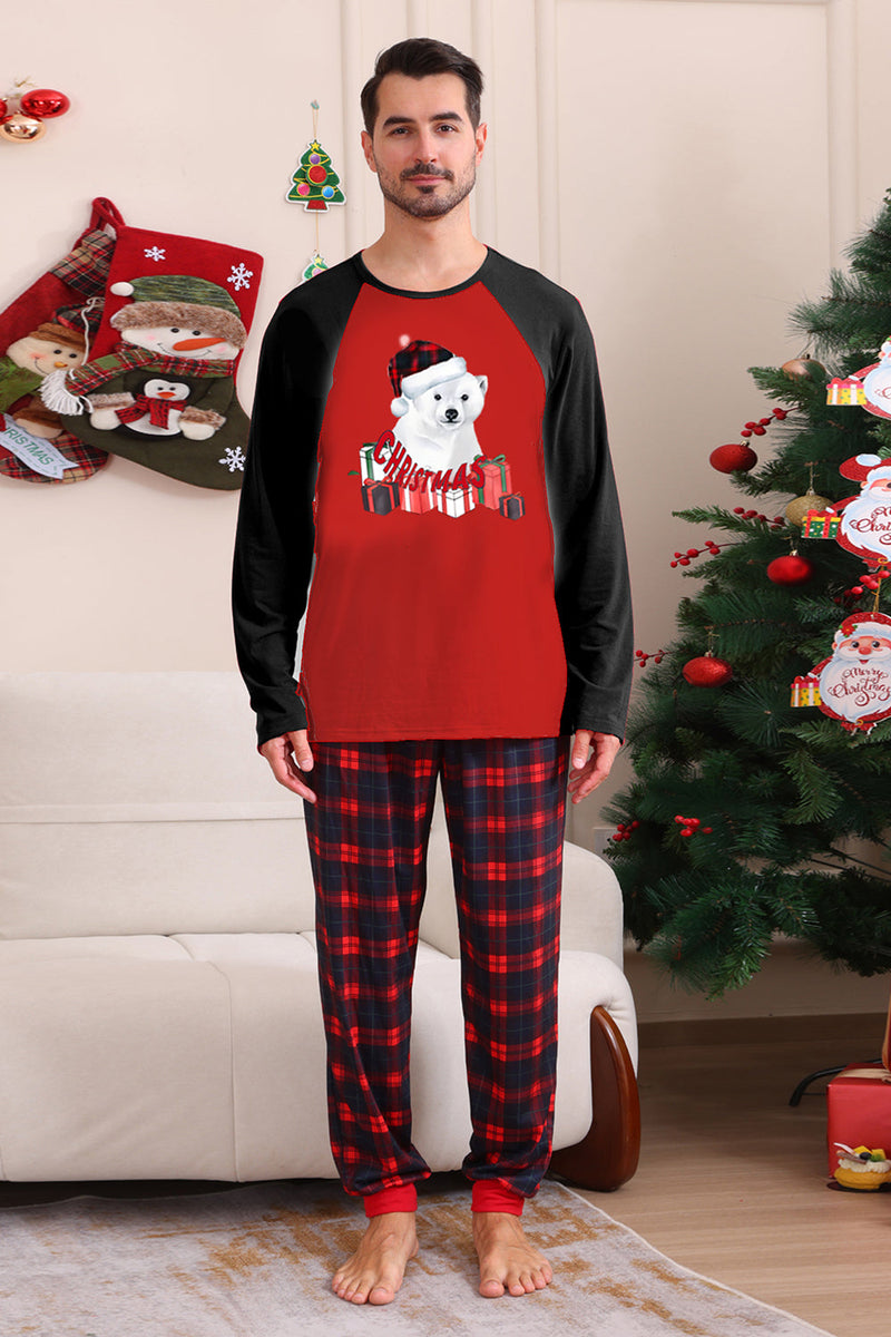 Load image into Gallery viewer, Red Bear Red Dear Merry Christmas Family Pajama Set