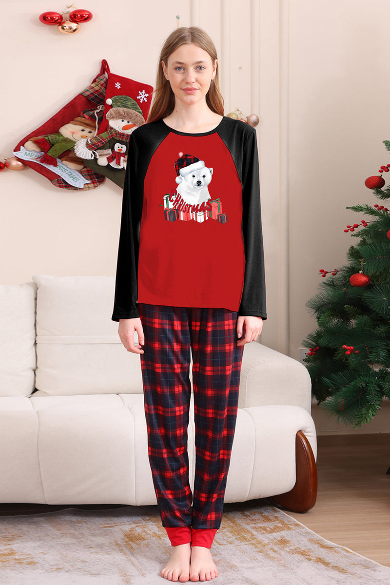 Load image into Gallery viewer, Red Bear Red Dear Merry Christmas Family Pajama Set