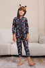 Load image into Gallery viewer, Christmas Navy Family Matching Hooded Pajamas