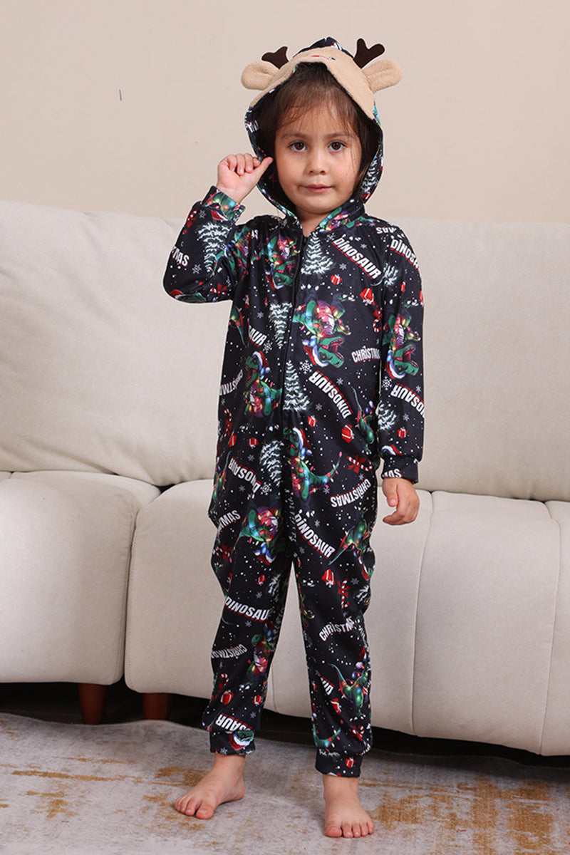 Load image into Gallery viewer, Christmas Navy Family Matching Hooded Pajamas