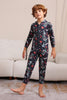 Load image into Gallery viewer, Christmas Navy Family Matching Hooded Pajamas