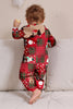 Load image into Gallery viewer, Burgundy Plaid Hooded Snowman Christmas Family Pajamas