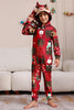 Load image into Gallery viewer, Burgundy Plaid Hooded Snowman Christmas Family Pajamas