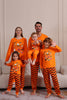 Load image into Gallery viewer, Orange Striped Halloween Family Pajamas