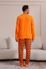 Load image into Gallery viewer, Orange Striped Halloween Family Pajamas