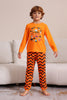 Load image into Gallery viewer, Orange Striped Halloween Family Pajamas