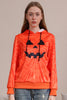 Load image into Gallery viewer, Orange Halloween Family Suit Long Sleeve Hooded Sweatshirt