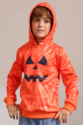 Orange Halloween Family Suit Long Sleeve Hooded Sweatshirt