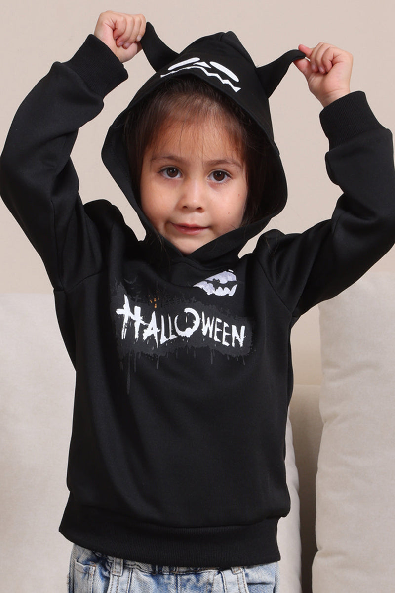 Load image into Gallery viewer, Black Halloween Family Costume Hooded Sweatshirt