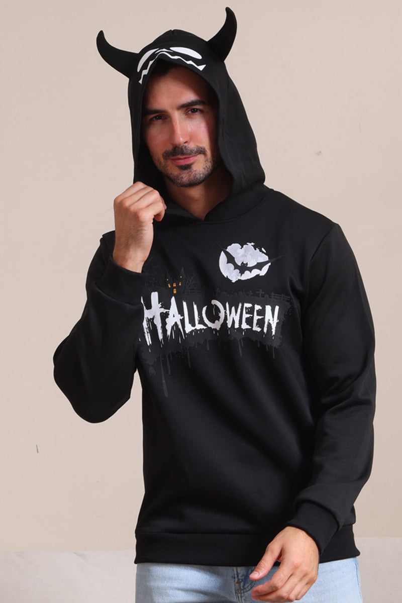 Load image into Gallery viewer, Black Halloween Family Costume Hooded Sweatshirt