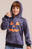 Load image into Gallery viewer, Grey Halloween Pumpkin Pattern Family Costume Hooded Top