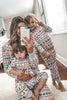 Load image into Gallery viewer, Grey Snowflake Printed Long Sleeves Christmas Pajama Sets