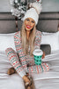 Load image into Gallery viewer, Grey Snowflake Printed Long Sleeves Christmas Pajama Sets