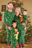 Load image into Gallery viewer, Dark Green Colorful Lights Printed Christmas One Piece Family Pajama