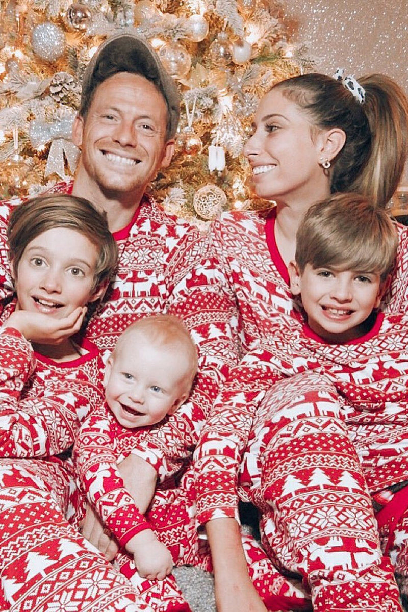 Load image into Gallery viewer, Red Christmas Pattern Printed Family Matching Pajama Sets