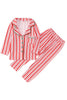 Load image into Gallery viewer, Red Stripes Printed Notched Lapel Family Pajama Sets