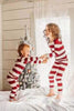 Load image into Gallery viewer, Red and White Stripes Long Sleeves Family Pajama Sets