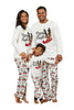 Load image into Gallery viewer, White Deer Printed Christmas Family Pajamas Set