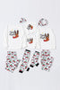 Load image into Gallery viewer, White Deer Printed Christmas Family Pajamas Set