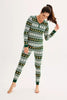 Load image into Gallery viewer, Christmas Loose Family Matching Green Snowflake Gingerbread Man Pattern Pajama Set