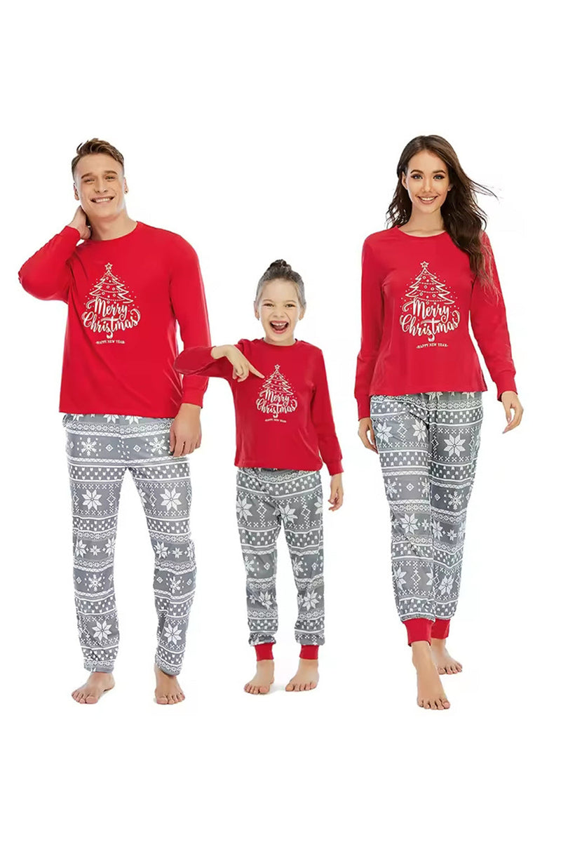 Load image into Gallery viewer, Casual Loose Long Sleeve Nightwear Merry Christmas Tree Matching Pyjamas Pajamas Set