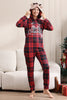 Load image into Gallery viewer, Red Merry Christmas Pajamas for Family Hooded One Piece Pjs Holiday Pajamas Set