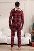 Load image into Gallery viewer, Red Merry Christmas Pajamas for Family Hooded One Piece Pjs Holiday Pajamas Set